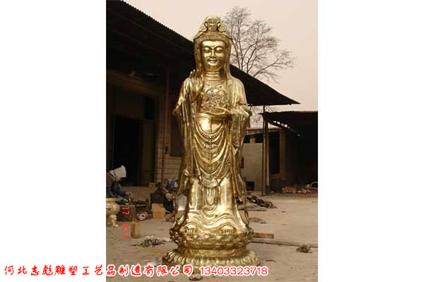 銅雕觀音像